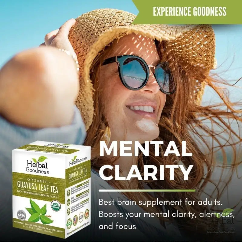 Guayusa Leaf Extract Tea - Organic 24/2g - Energy &amp; Focus Support - Herbal Goodness Tea &amp; Infusions Herbal Goodness 
