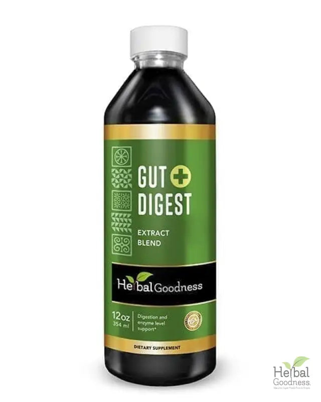 Gut Digest Plus - Organic - Liquid - Digestion & Enzyme Level Support - Herbal Goodness Liquid Extract Herbal Goodness 12 oz 