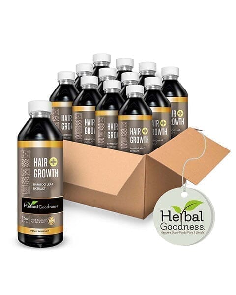 Hair Growth Plus - Organic - Liquid Tincture - Thicker Healthier Hair - Herbal Goodness Liquid Extract Herbal Goodness 12 oz Case(12) 