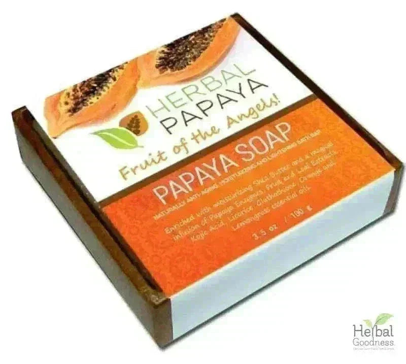 Herbal Papaya Bath Soap - 2 bars/3.5oz Body Care Herbal Goodness 