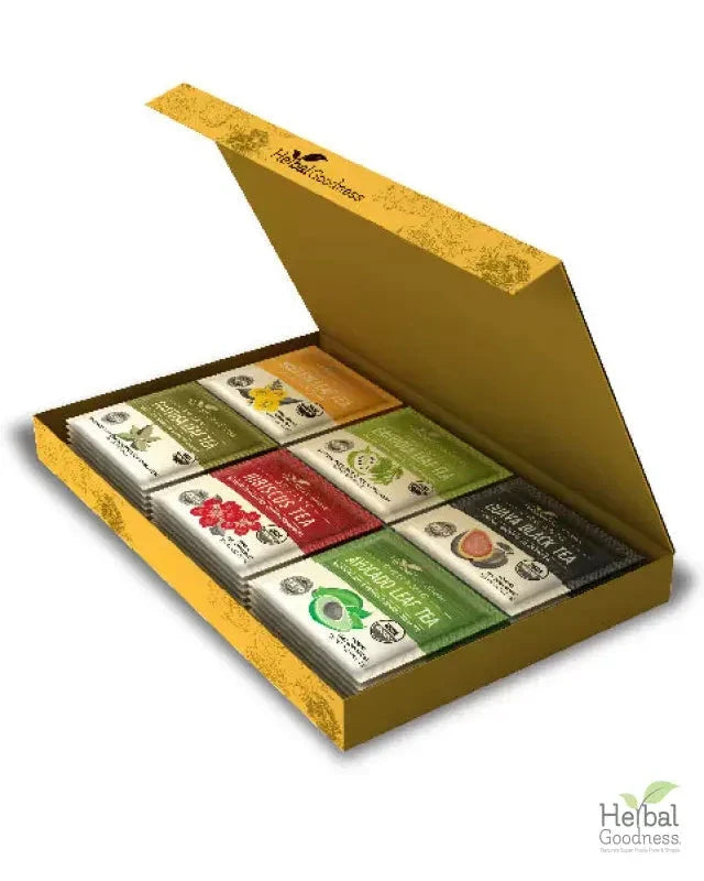 Herbal Tea Gift Set – Wellness Tea Gift Variety Collection - 24 Teabags Tea &amp; Infusions Herbal Goodness 