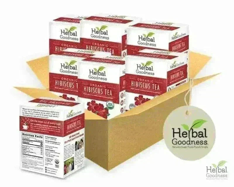 Hibiscus Tea - Organic 24/2g Tea bags - Heart Health Tea & Infusions Herbal Goodness Buy Case Qty (6) 