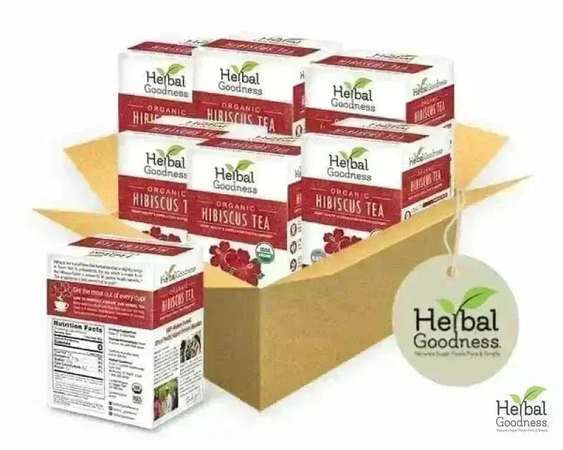 Hibiscus Tea - Organic 24/2g Tea bags - Heart Health Tea &amp; Infusions Herbal Goodness Buy Case Qty (6) 