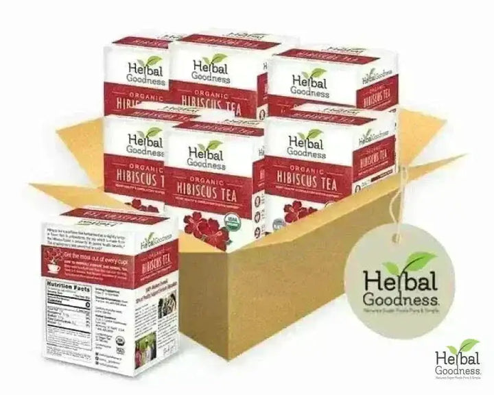 Hibiscus Tea - Organic 24/2g Tea bags - Heart Health Tea &amp; Infusions Herbal Goodness Buy Case Qty (6) 