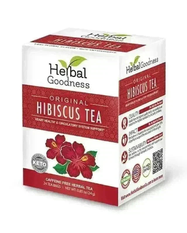 Hibiscus Tea - Organic - 24/2g - Great Taste, Immunity Boost Tea & Infusions Herbal Goodness Unit 