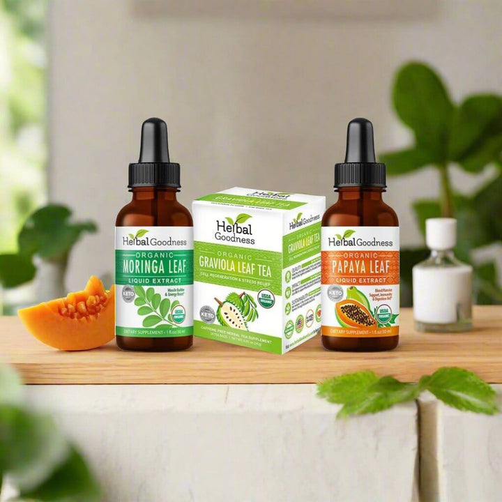 Immunity Boost Bundle - Papaya, Graviola & Moringa - HerbalGoodness Bundle Herbal Goodness 