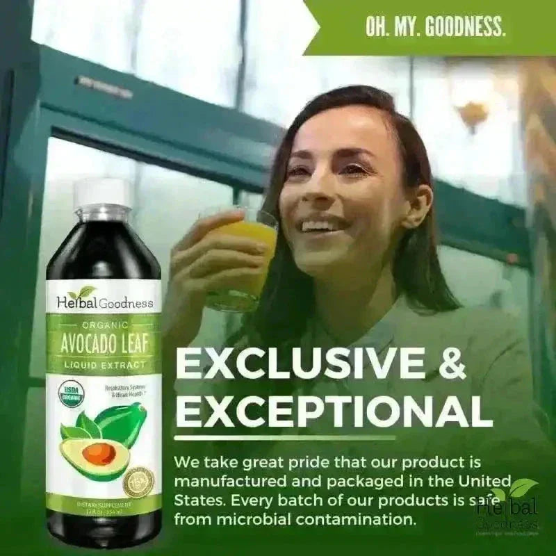 Avocado Leaf - Organic 1oz 15X Liquid Extract - Immunity & Heart Health Liquid Extract Herbal Goodness 