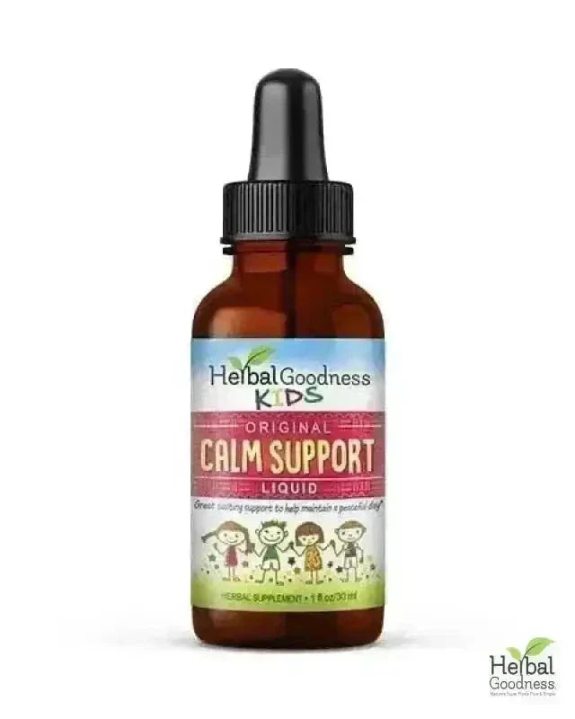 Kids Plant-Based Supplements - Organic 1oz 15X Liquid Extract - Focus, Calm, Sleep, Tummy Liquid Extract Herbal Goodness Calm Support 