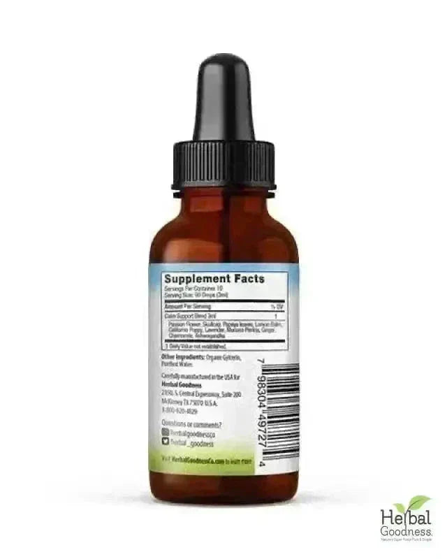 Kids Plant-Based Supplements - Organic 1oz 15X Liquid Extract - Focus, Calm, Sleep, Tummy Liquid Extract Herbal Goodness 