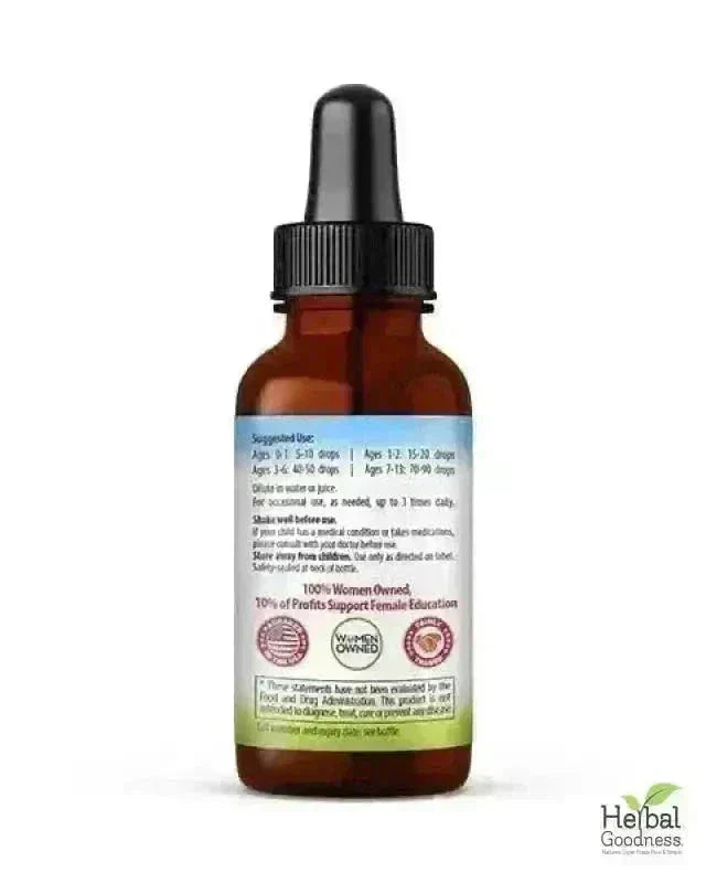 Kids Plant-Based Supplements - 1oz - Organic 15X Liquid Extract - Focus, Calm, Sleep, Tummy Liquid Extract Herbal Goodness 
