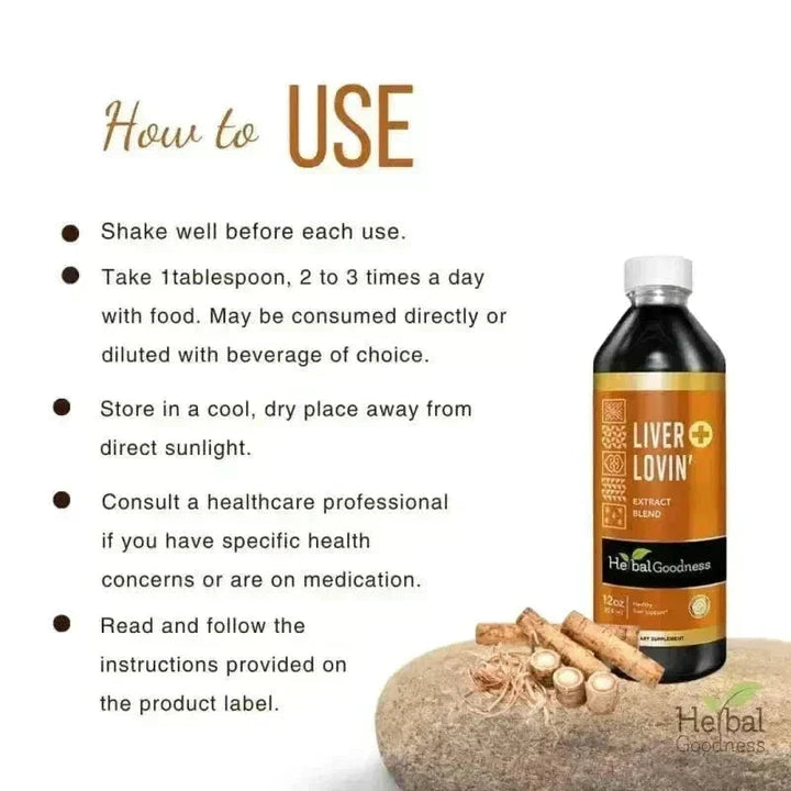 Liver Lovin' Liquid Extract – Herbal Blend - Herbal Goodness Liquid Extract Herbal Goodness 