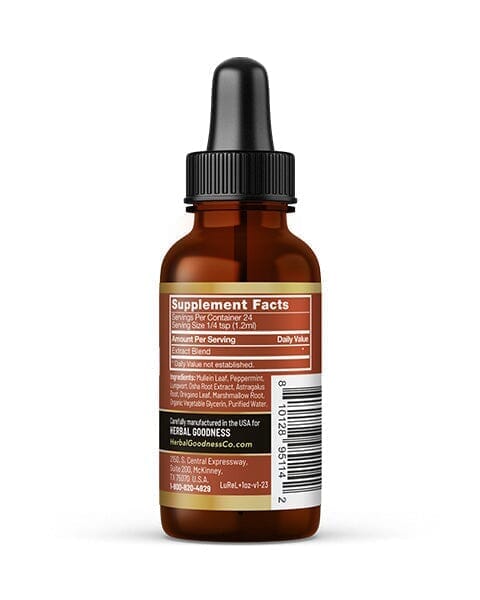 Lungs and Respiration - 1oz 15X Liquid Extract - Respiratory Liquid Extract Herbal Goodness 