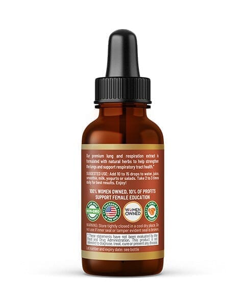 Lungs and Respiration - 1oz 15X Liquid Extract - Respiratory Liquid Extract Herbal Goodness 