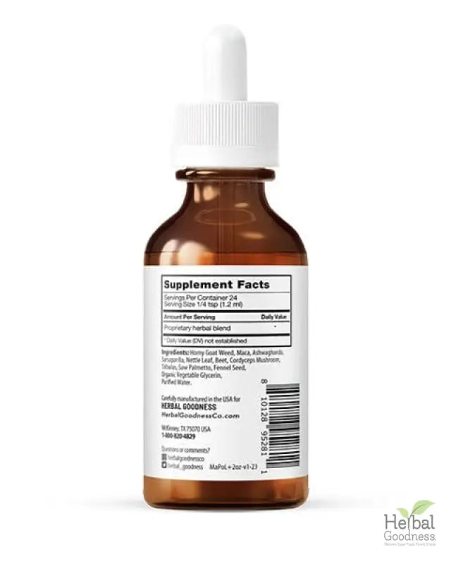 Man Up Men 2fl.oz - Plant Based - Dietary Supplement, supports healthy testosterone and energy levels - Herbal Goodness - Herbal Goodness