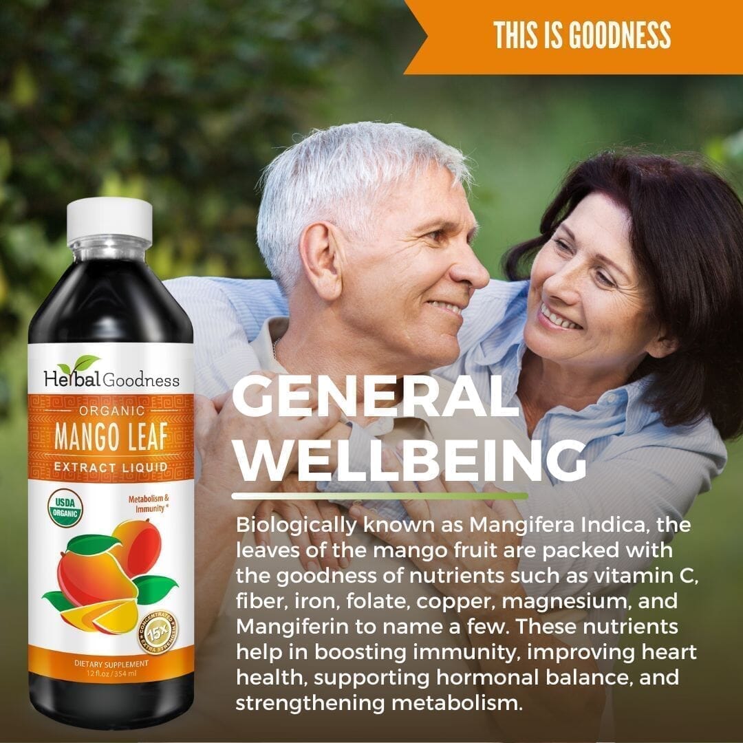 Mango Leaf - Organic 1oz 15X Liquid Extract - Heart Health Liquid Extract Herbal Goodness 