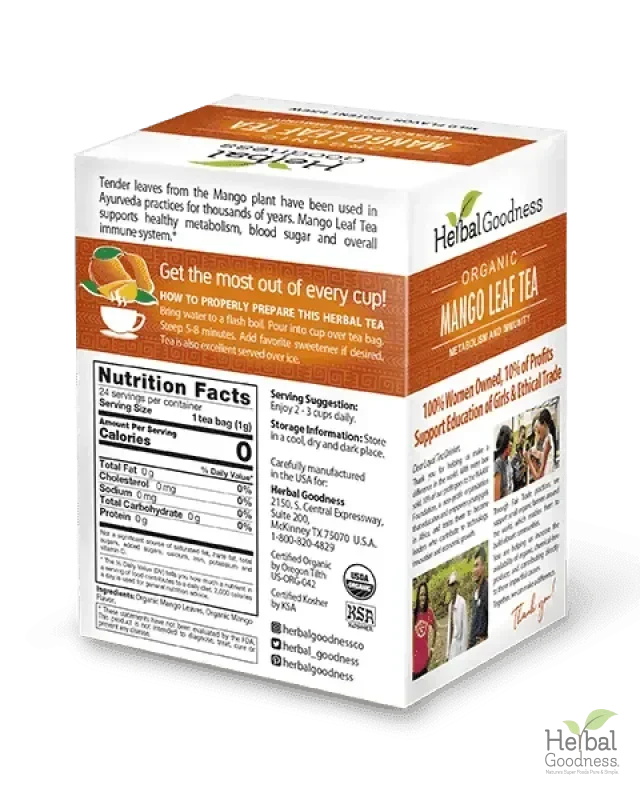Mango Leaf Tea - Organic 24/2g - Herbal Goodness Tea & Infusions Herbal Goodness 