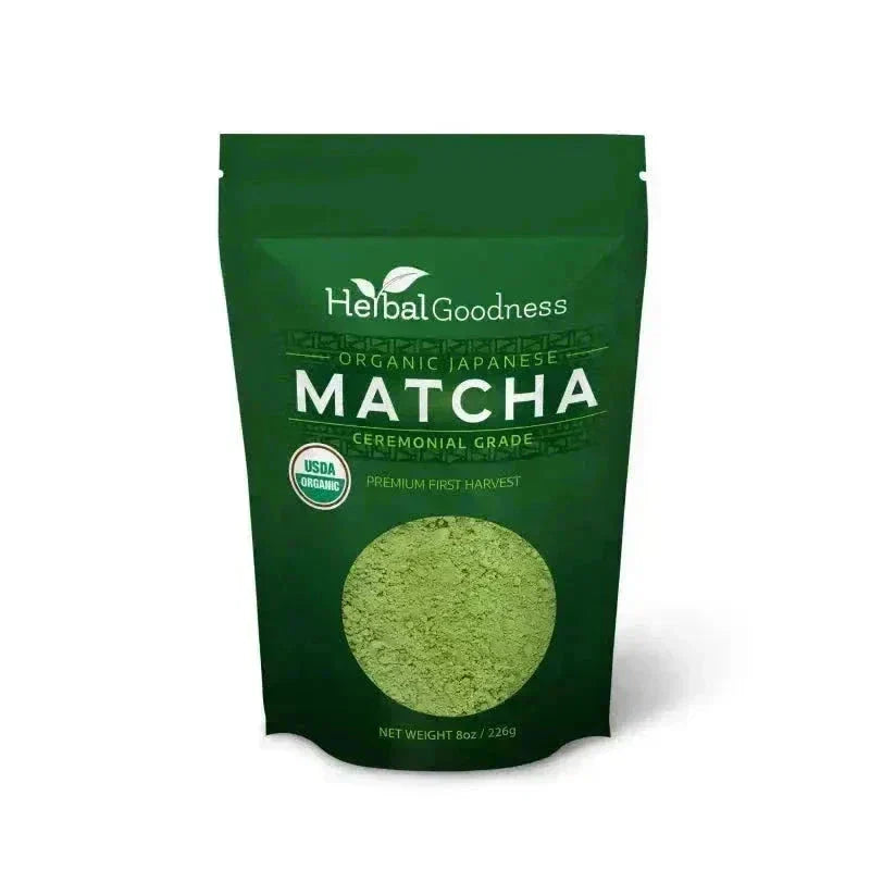 Matcha Green Tea Powder - Organic, Japanese Ceremonial 8oz - Energy & Vitality - Herbal Goodness Powder Herbal Goodness Unit 