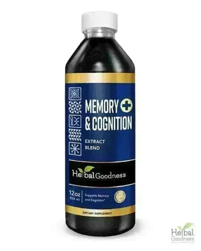 Memory and Cognition - 1oz 15X Liquid Extract - Brain & Memory Liquid Extract Herbal Goodness 12 oz 