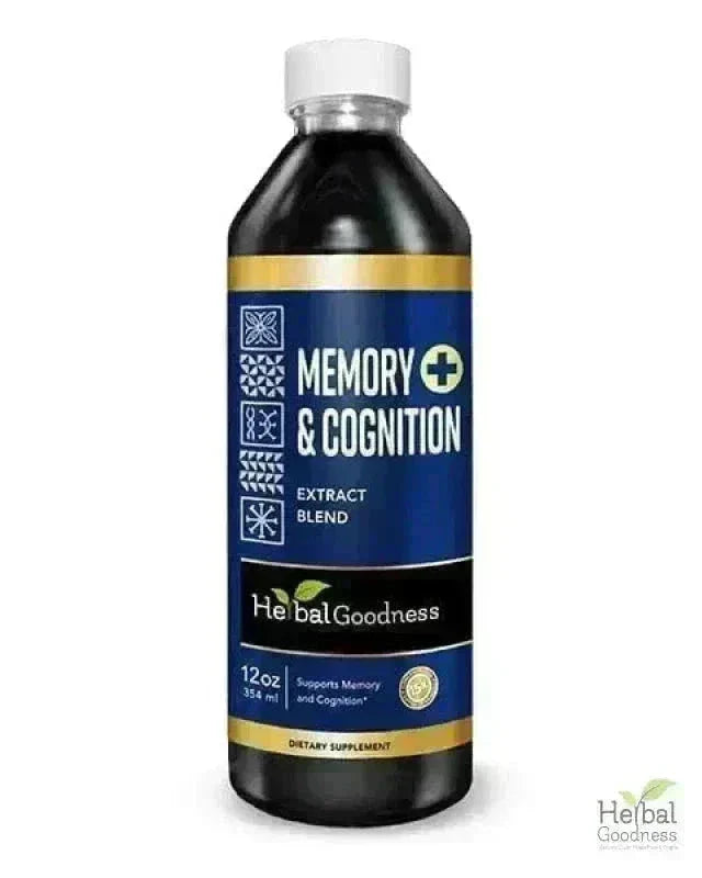 Memory and Cognition - 1oz 15X Liquid Extract - Brain & Memory Liquid Extract Herbal Goodness 12 oz 