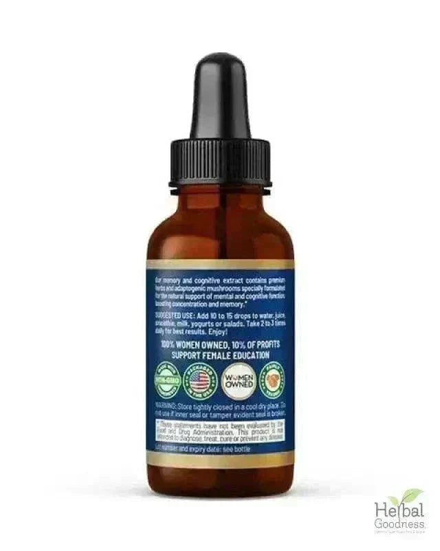 Memory and Cognition - 1oz 15X Liquid Extract - Brain & Memory Liquid Extract Herbal Goodness 