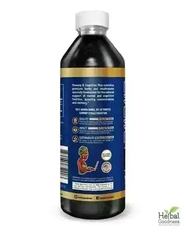 Memory & Cognition 15X Liquid Extract – Natural Brain & Focus Support Supplement Liquid Extract Herbal Goodness 