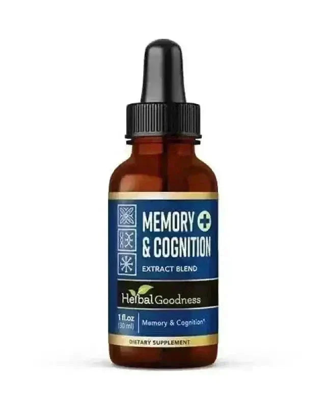 Memory & Cognition 15X Liquid Extract – Natural Brain & Focus Support Supplement Liquid Extract Herbal Goodness 1 oz 
