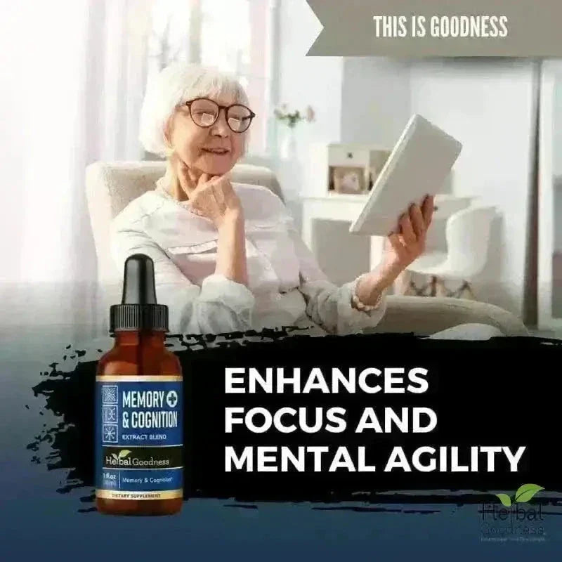 Memory & Cognition 15X Liquid Extract – Natural Brain & Focus Support Supplement Liquid Extract Herbal Goodness 
