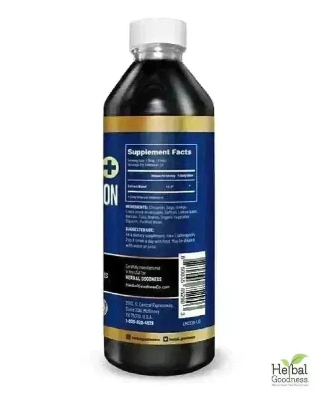 Memory & Cognition 15X Liquid Extract – Natural Brain & Focus Support Supplement Liquid Extract Herbal Goodness 