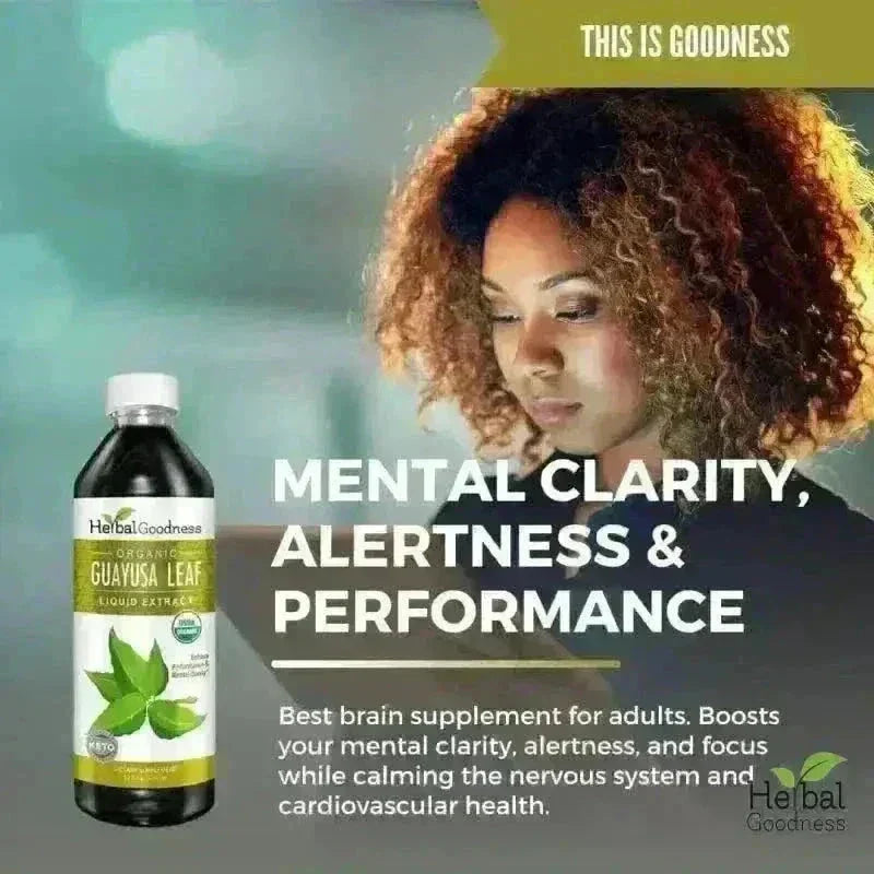Guayusa Leaf - Organic - 15X Liquid Extract - Energy &amp; Natural Caffeine Liquid Extract Herbal Goodness 