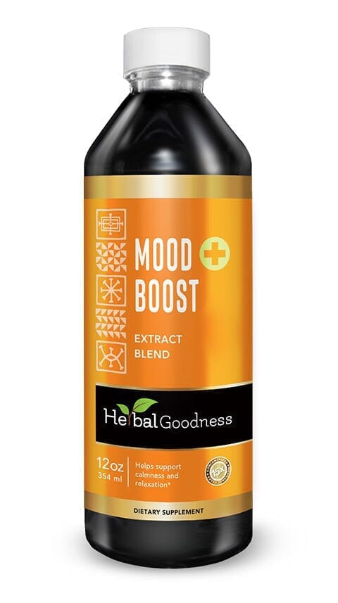 Mood Boost Extract Blend Liquid - Natural, Non-GMO - Relaxation, Calm, Mood Support - Herbal Goodness Liquid Extract Herbal Goodness 12 oz 