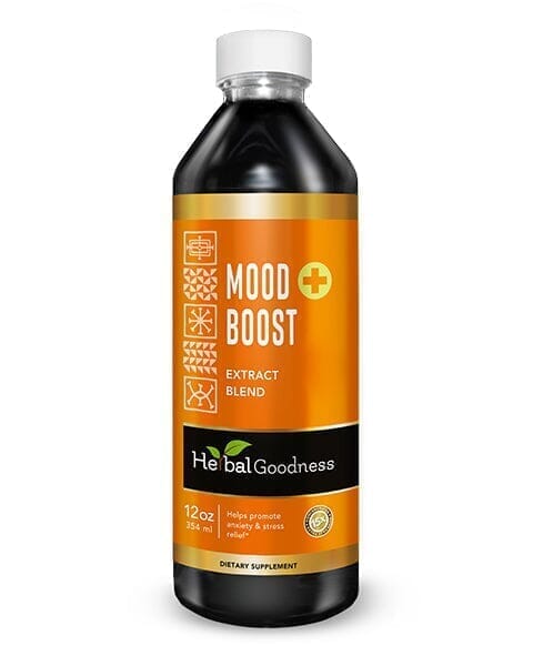 Mood Boost Extract Blend Liquid - Natural, Non-GMO - Relaxation, Calm, Mood Support - Herbal Goodness Liquid Extract Herbal Goodness 12 oz 