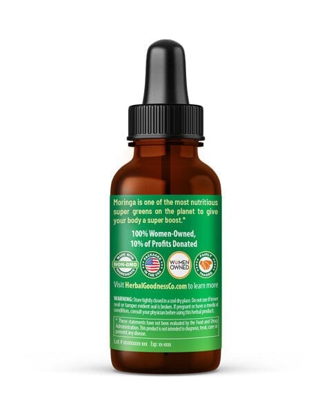 Moringa Leaf Extract Liquid - Organic - 15X Strength Liquid Extract Herbal Goodness 