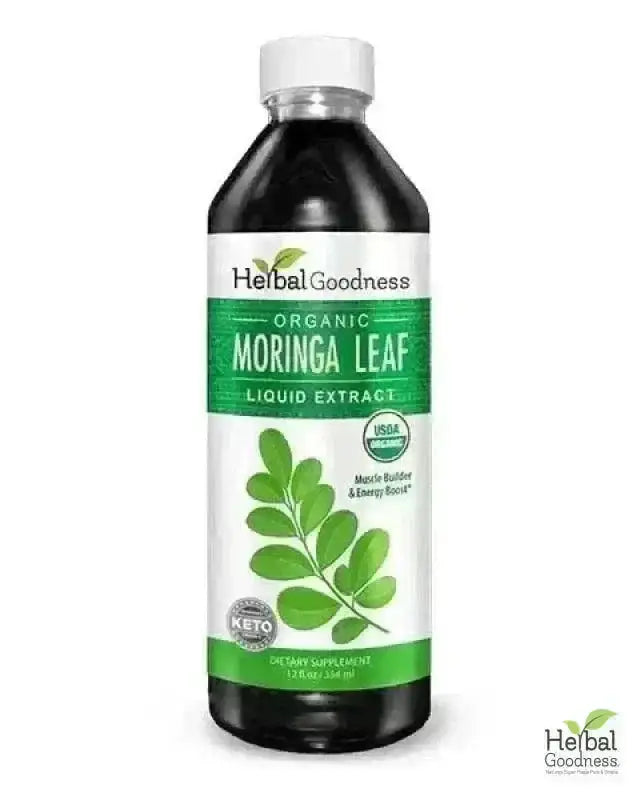 Moringa Leaf Extract - Organic 1oz 15X Liquid Extract - Immunity &amp; Wellbeing Liquid Extract Herbal Goodness 12 oz 