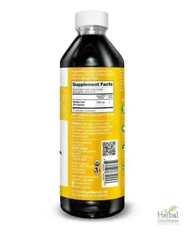 Mullein Leaf Extract Liquid - Organic - 15X Strength Liquid Extract Herbal Goodness 
