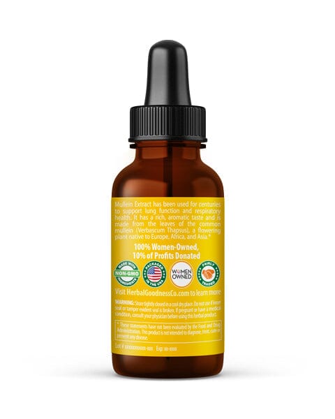 Mullein Leaf Extract Liquid - Organic - 15X Strength - Herbal Goodness Liquid Extract Herbal Goodness 