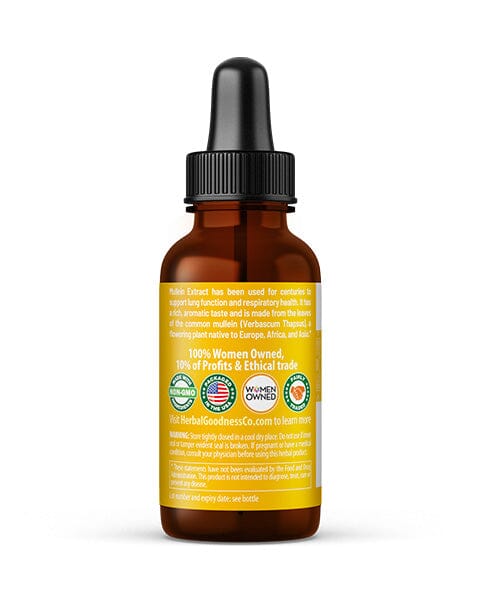 Mullein Leaf Extract Liquid - Organic 15X Strength - Lung & Respiratory Support - Herbal Goodness Liquid Extract Herbal Goodness 