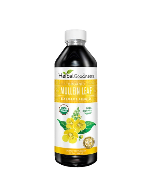 Mullein Leaf  - Organic 15X Liquid Extract - Respiratory & Lung Health