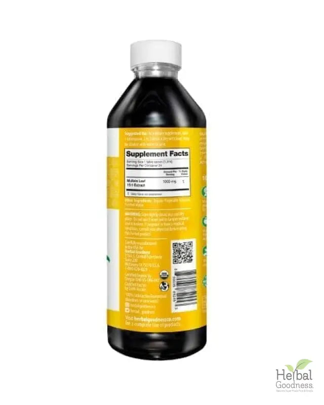 Mullein Leaf - Organic 15X Liquid Extract - Respiratory &amp; Lung Health Liquid Extract Herbal Goodness 