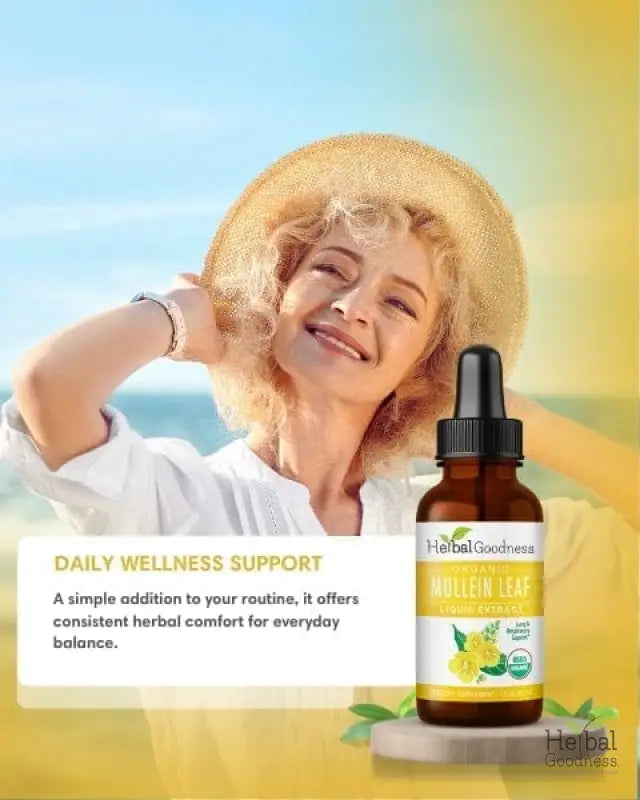 Mullein Leaf - Organic 15X Liquid Extract - Respiratory &amp; Lung Health Liquid Extract Herbal Goodness 