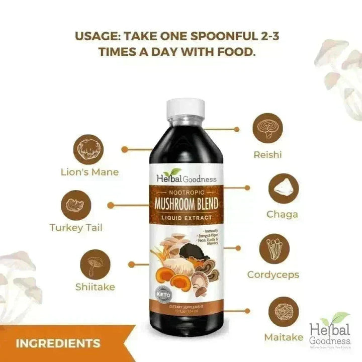 Mushroom Blend Extract - Immunity - Herbal Goodness Liquid Extract Herbal Goodness 