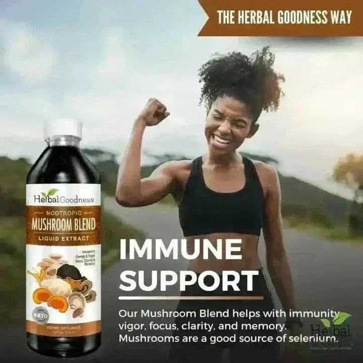 Mushroom Blend - Organic 1oz 15X Liquid Extract - Adaptogens & Brain Power Liquid Extract Herbal Goodness 