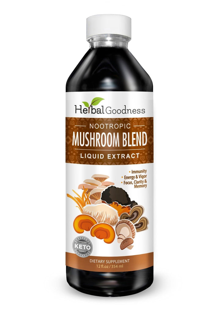 Mushroom Blend Extract - Immunity Liquid Extract Herbal Goodness 12 oz 