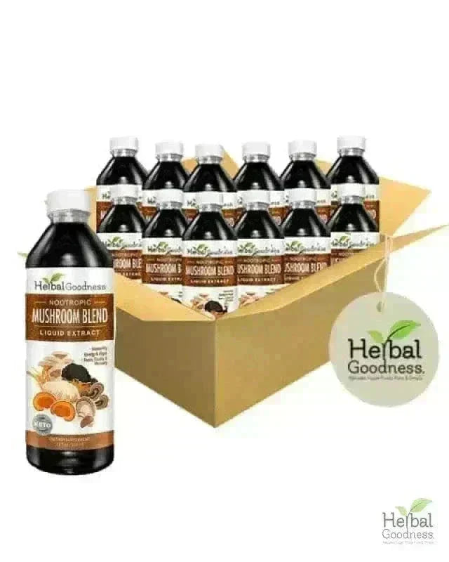 Mushroom Blend - Organic 1oz 15X Liquid Extract - Adaptogens & Brain Power Liquid Extract Herbal Goodness 