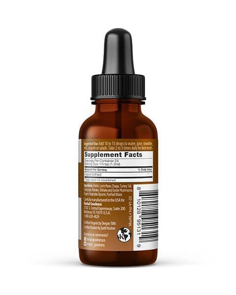 Mushroom Blend - Organic 1oz 15X Liquid Extract - Adaptogens & Brain Power Liquid Extract Herbal Goodness 