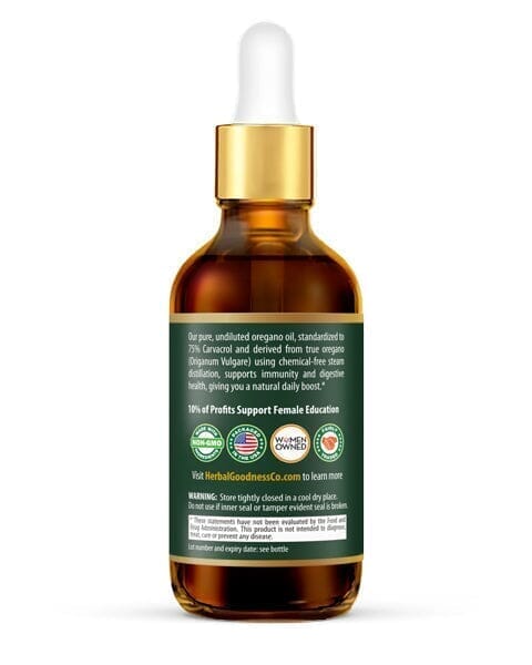 Oil of Oregano (75% Carvacrol) - 2oz Liquid - Immunity Liquid Extract Herbal Goodness 