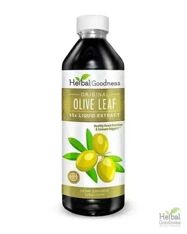 Olive Leaf Extract Liquid - 15X Strength Liquid Extract Herbal Goodness 12 oz 