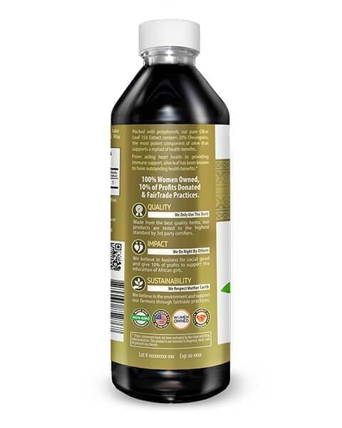 Olive Leaf Extract Liquid - 15X Strength - Healthy Heart Function & Immune Support - Herbal Goodness Liquid Extract Herbal Goodness 