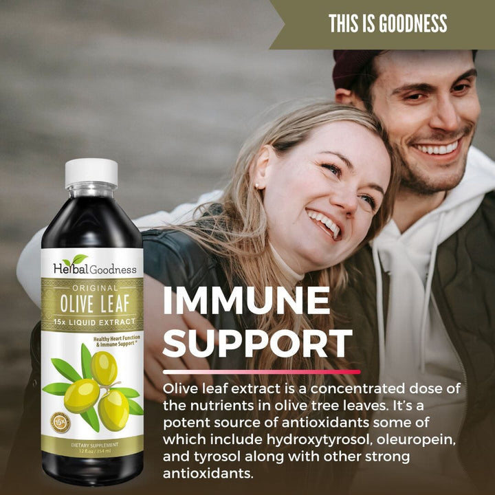 Olive Leaf Extract Liquid - 15X Strength - Herbal Goodness Liquid Extract Herbal Goodness 