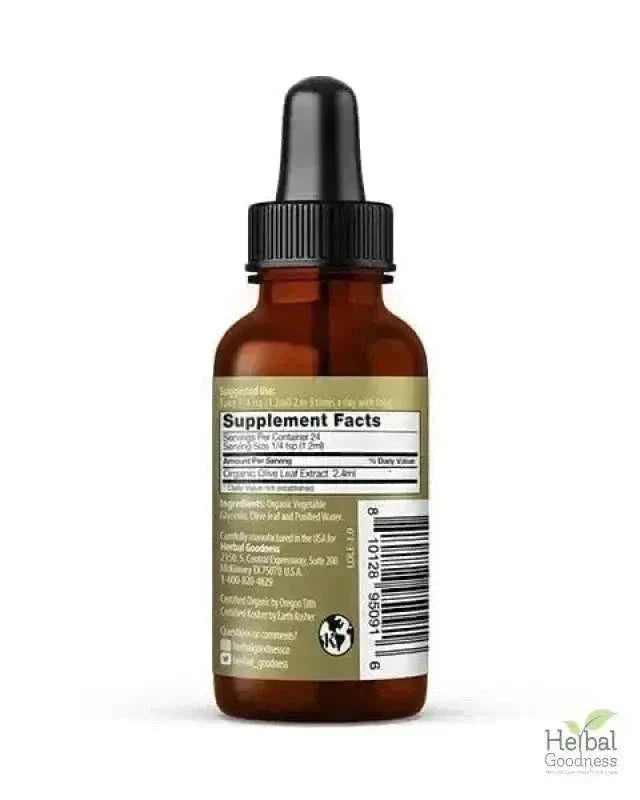 Olive Leaf Extract Liquid - 15X Strength Liquid Extract Herbal Goodness 