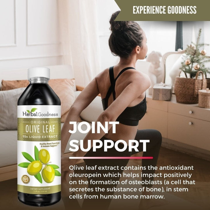 Olive Leaf - Organic 1oz 15X Liquid Extract - Immunity & Performance Liquid Extract Herbal Goodness 